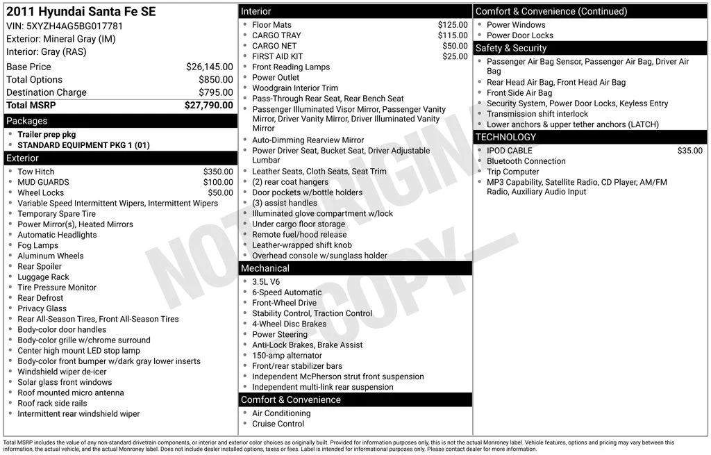 hyundai santa fe 2011 5XYZH4AG5BG017781 image hyundai santa fe 2011 5XYZH4AG5BG017781 image